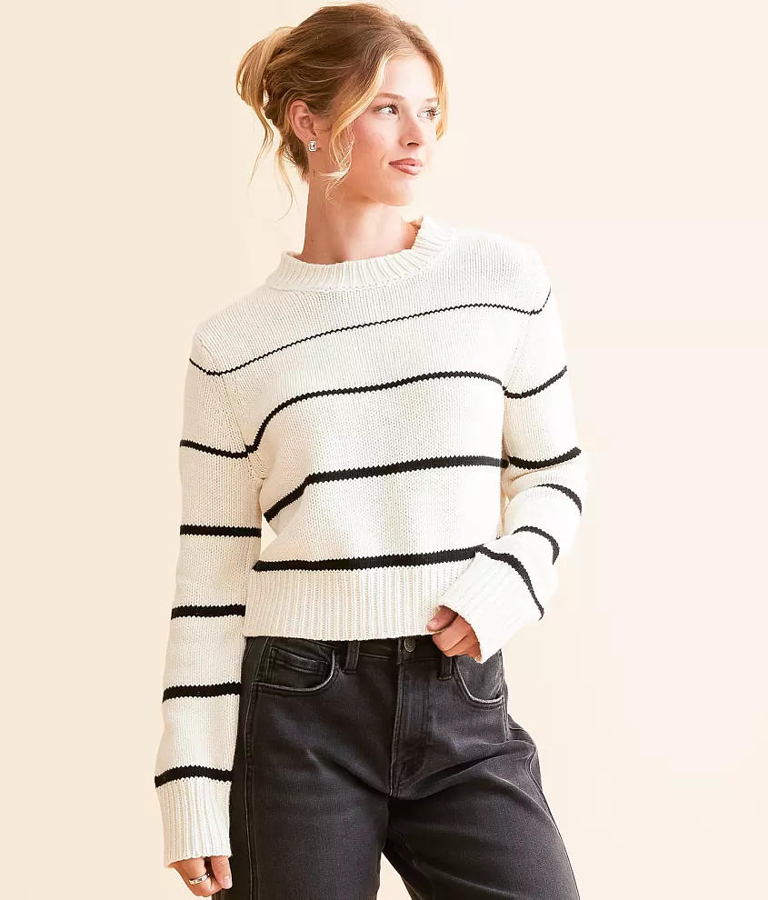 Milan Stripe Cropped Sweater | Buckle