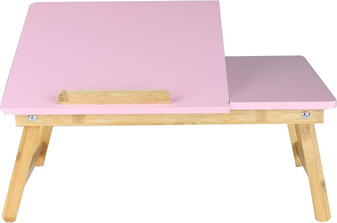 Mind Reader Bamboo Lap [Tilting Top With Side Drawer] Breakfast Tray for Bed, Computer Laptop Des... | Amazon (US)