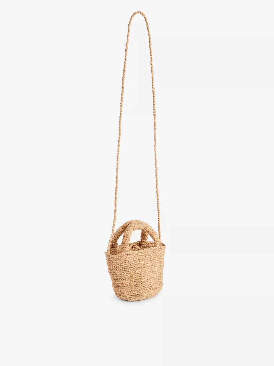 Summer branded-charm raffia bag | Selfridges