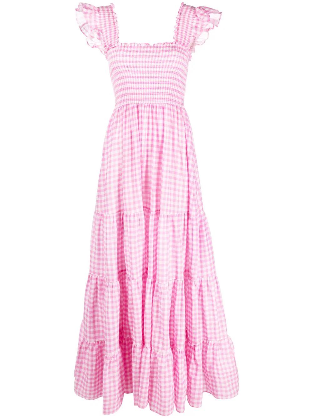 Rixo Kendall gingham-print Cotton Dress - Farfetch | Farfetch Global