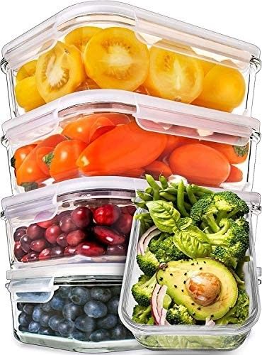 Prep Naturals Glass Meal Prep Containers - Food Prep Containers with Lids Meal Prep - Food Storage C | Amazon (US)