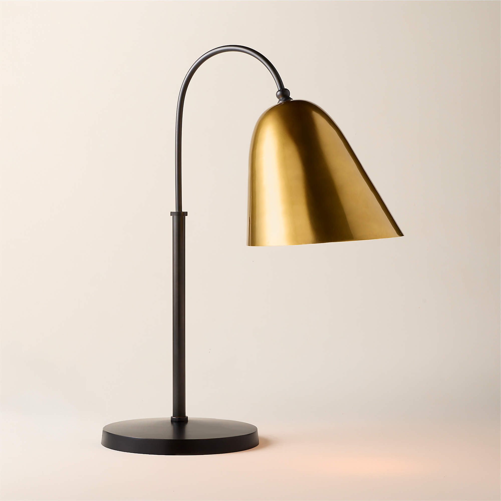 Jo Aged And Blackened Brass Table Lamp by Kay Fisker 23" | CB2 | CB2