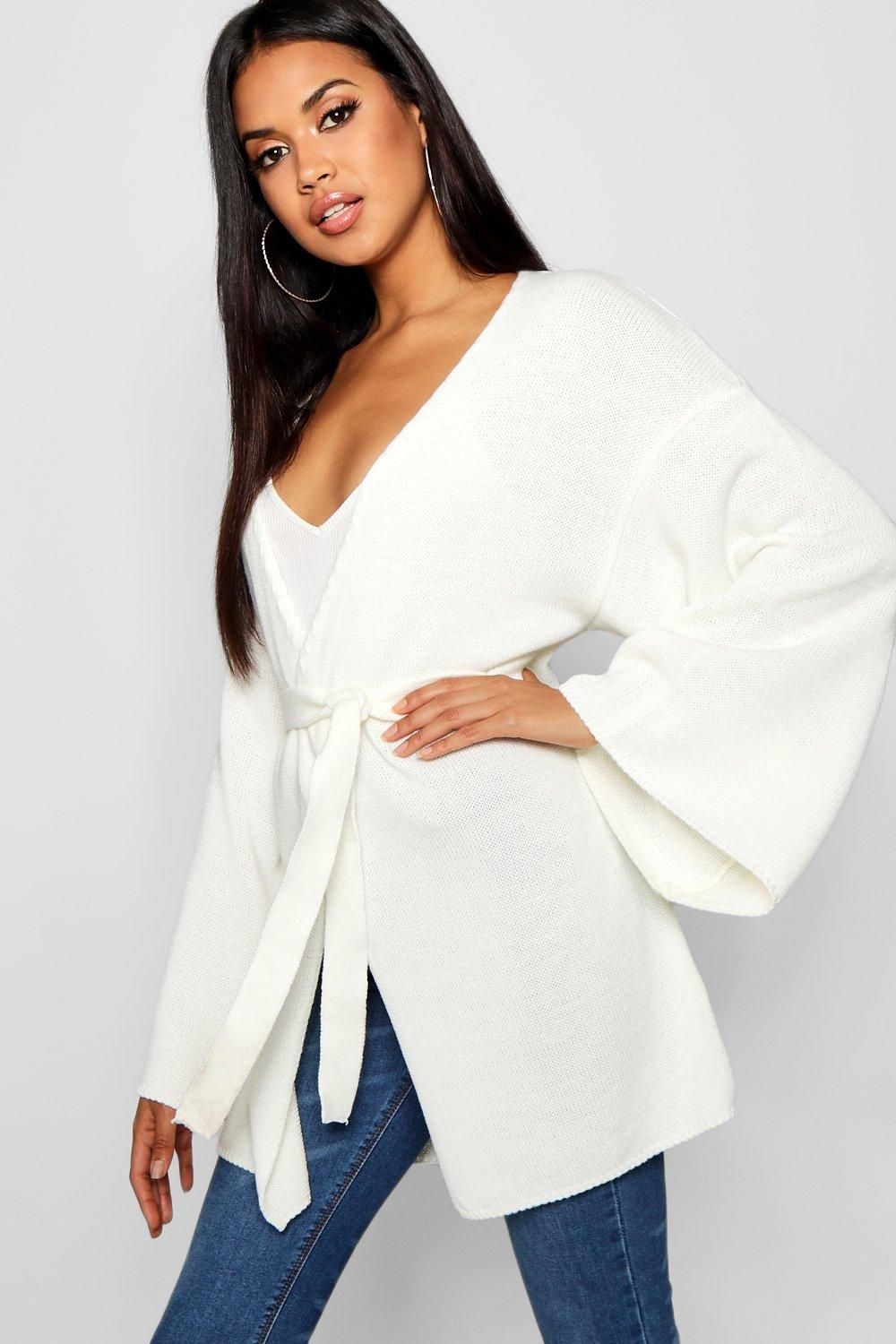 Kimono Belted Wrap Cardigan | Boohoo.com (US & CA)