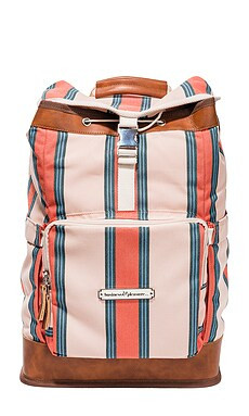 business & pleasure co. Backpack Cooler in Bistro Dusty Pink Stripe from Revolve.com | Revolve Clothing (Global)