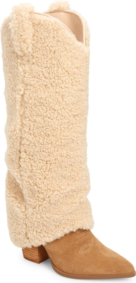 Lassy Faux Shearling Western Boot (Women) | Nordstrom