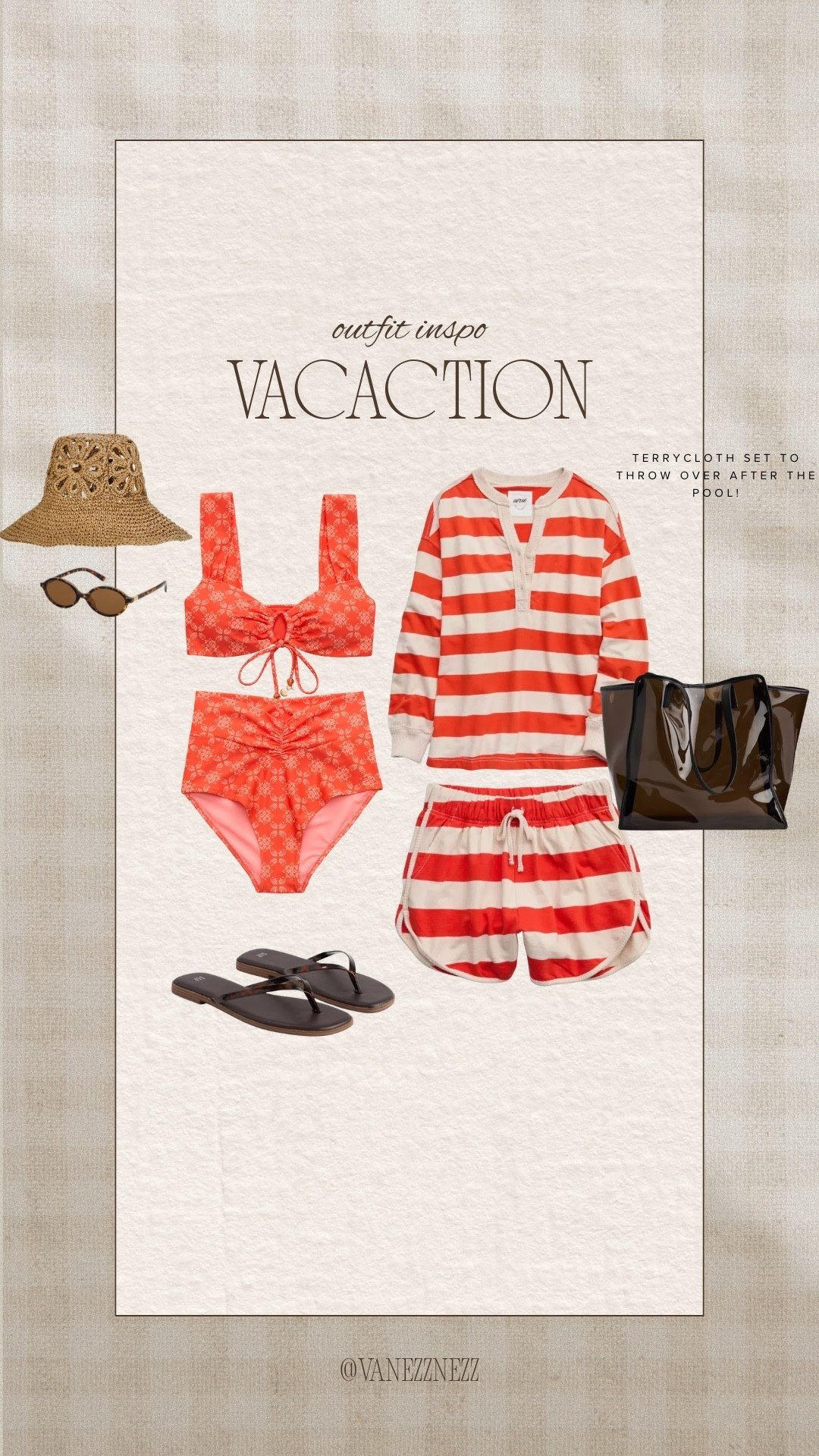 outfit inspo for summery vacation ☀️

Most of this outfit is on sale!!