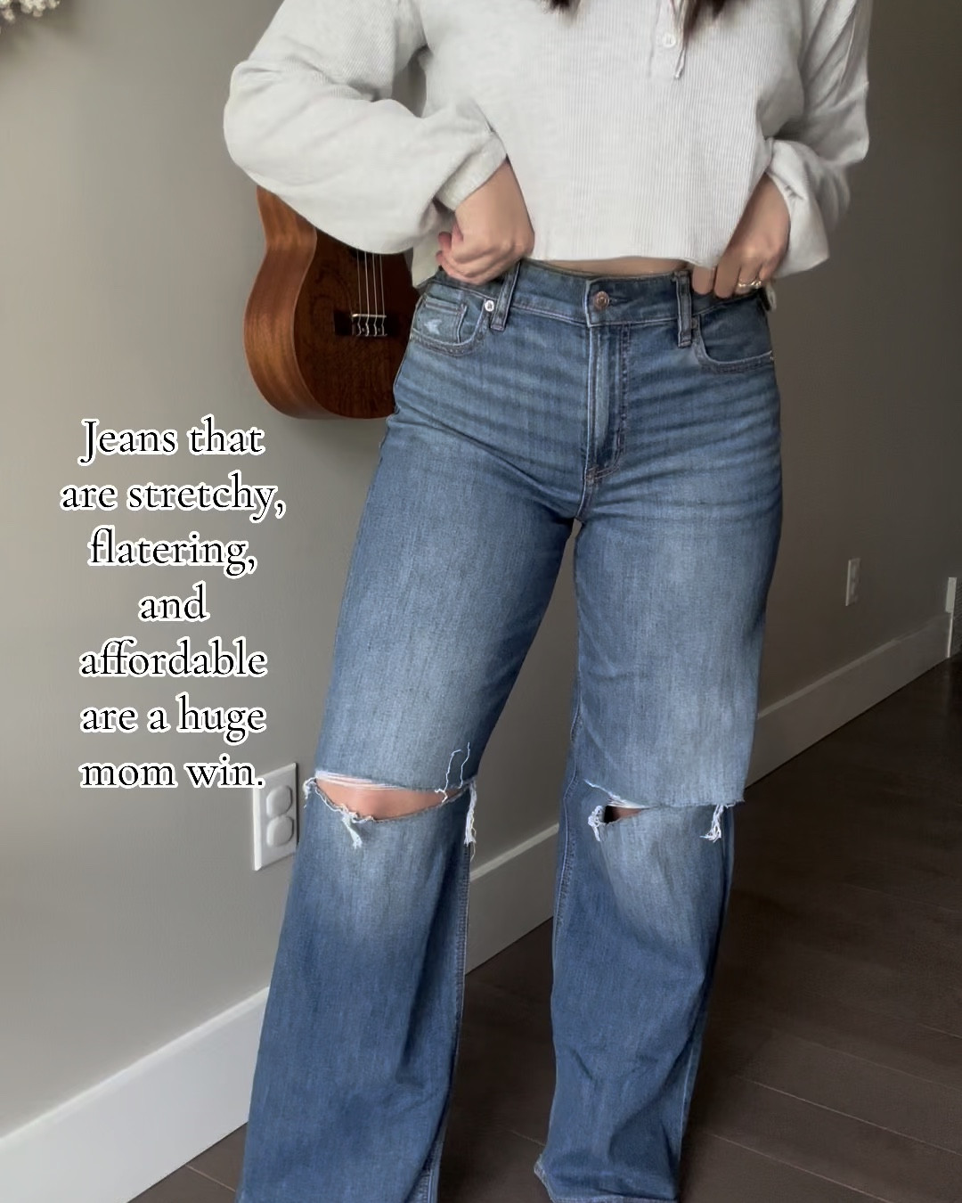 I sized down 2 sizes for these jeans to fit me perfectly!! But if you like them more baggy, stick with your normal size 😊 
 
American Eagle Jeans, Wide Leg Jeans, Mom Fashion

#LTKSaleAlert #LTKFindsUnder50 #LTKVideo