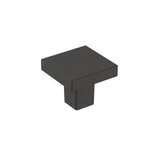 Monument 1-3/16 in. (30mm) Modern Matte Black Square Cabinet Knob | The Home Depot