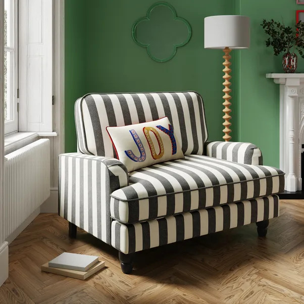 Beatrice Woven Stripe Snuggle Chair | Dunelm (migrated)
