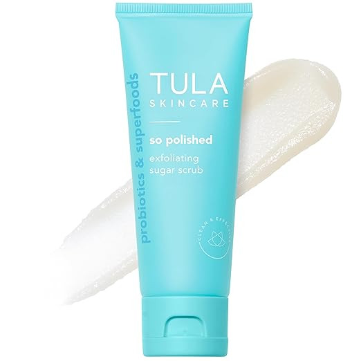 TULA Skin Care So Polished Exfoliating Sugar Scrub - Face Scrub, Gently Exfoliates with Sugar, Pa... | Amazon (US)