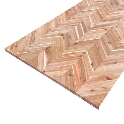 allen + roth Chevron Acacia Countertops 72-in x 39-in x 1.5-in Natural Straight Butcher Block Aca... | Lowe's