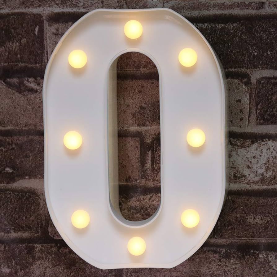 Pooqla LED Marquee Letter Lights Sign, Light Up Alphabet Letter for Home Party Wedding Decoration O | Amazon (US)