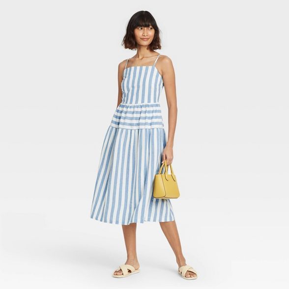 Women's Striped Tiered Tank Dress - Universal Thread™ | Target