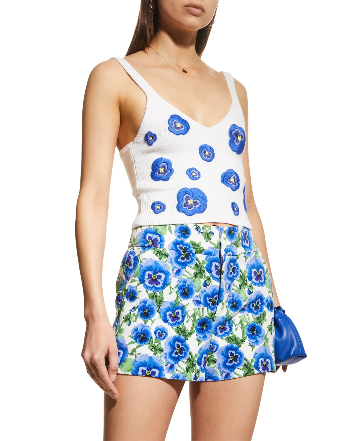 Brigida Embroidered Cropped Tank | Neiman Marcus