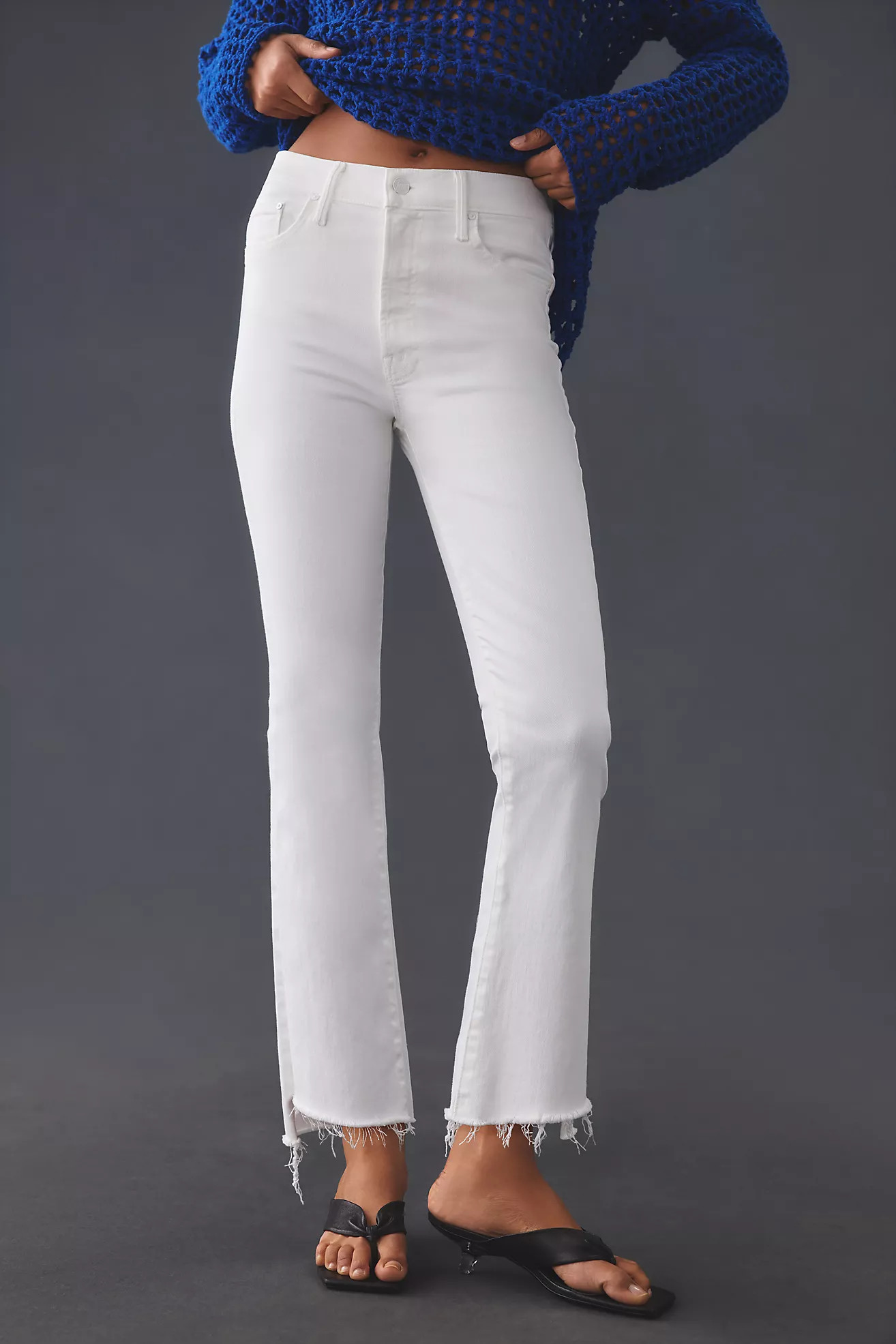 MOTHER The Insider Crop Step Fray Jeans | Anthropologie (US)