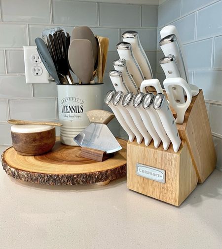 I desperately needed a new knife set and I’m so happy I got this one off Amazon! It’s on major sale right now! It’s aesthetically beautiful and also the knives are really nice. Great reviews as well.
#Kitchen #KitchenDecor #MustHaves #OnSale #Sale

#LTKhome #LTKsalealert #LTKGiftGuide