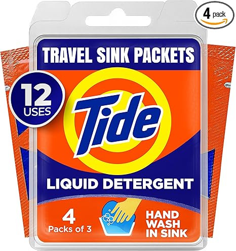 Tide Travel Sink Packets - 4 Packs of (3) | Amazon (US)