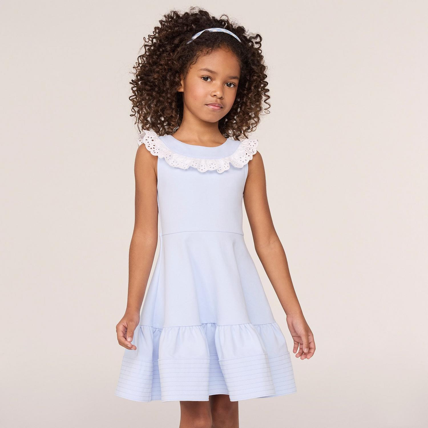 Eyelet Ruffle Ponte Dress | Janie and Jack