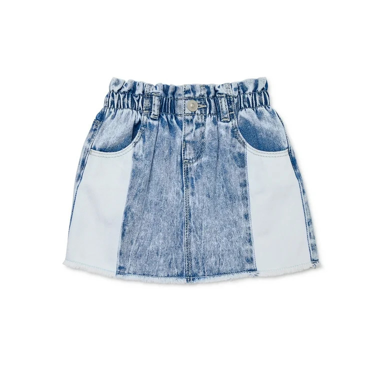 Wonder Nation Toddler Girls Colorblock Denim Skort, 12 Months-5T | Walmart (US)