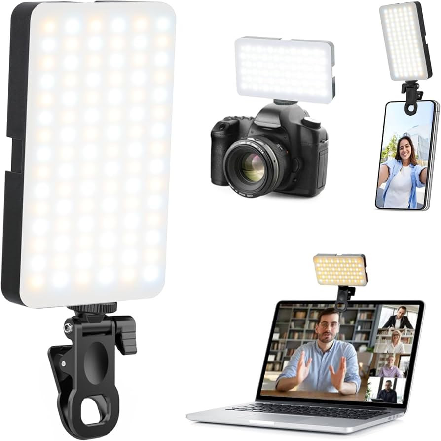 Portable Selfie Light for iPhone: 90 LED Rechargeable Phone Fill Lights, Ring Light for Camera Pi... | Amazon (US)