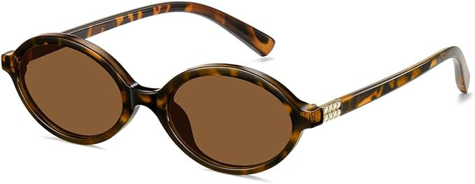 Retro Oval Sunglasses Womens Trendy Classic Sun Glasses UV400 Protection | Amazon (US)