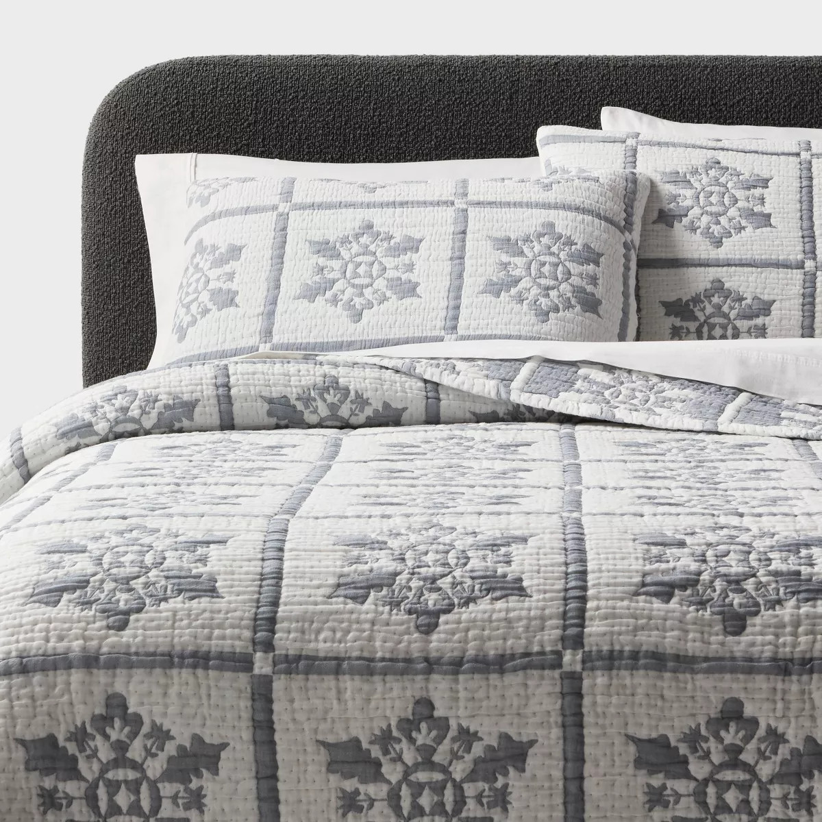Holiday Matelasse Quilt Set Gray - Threshold™ | Target
