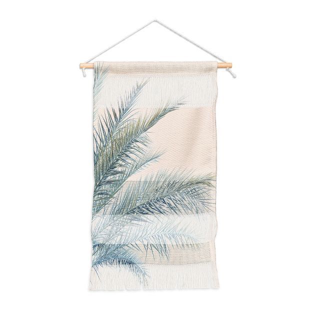 Eye Poetry Photography Tropical Palms On Blush Pink Boho Nature Fiber Wall Hanging - Society6 | Target