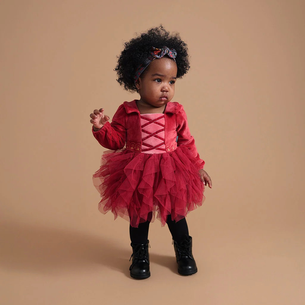 Witch Red Girl Tulle Onesie | Disney Hocus Pocus Mary | Posh Peanut