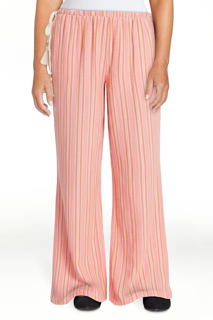 No Boundaries Cotton Gauze Side Tie Beach Pants, 31.5" Inseam, Women's XXS-4X | Walmart (US)