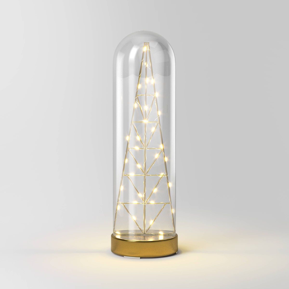 11.75" Battery Operated Lit Christmas Tree Decorative Cloche - Wondershop™ | Target