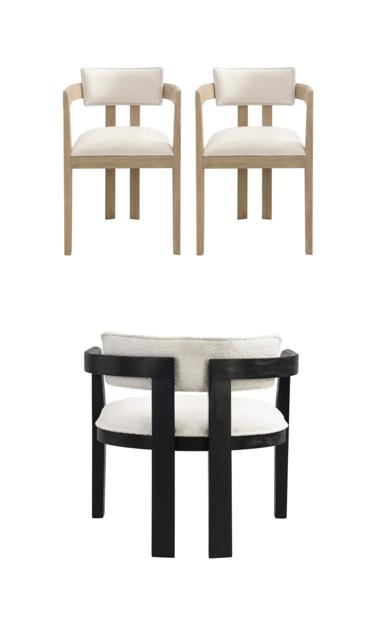 If you love the Arhaus look but not the price, these chairs are such a good find. The curved wood frame and neutral upholstery make them look so high-end.

#LTKSaleAlert #LTKHome