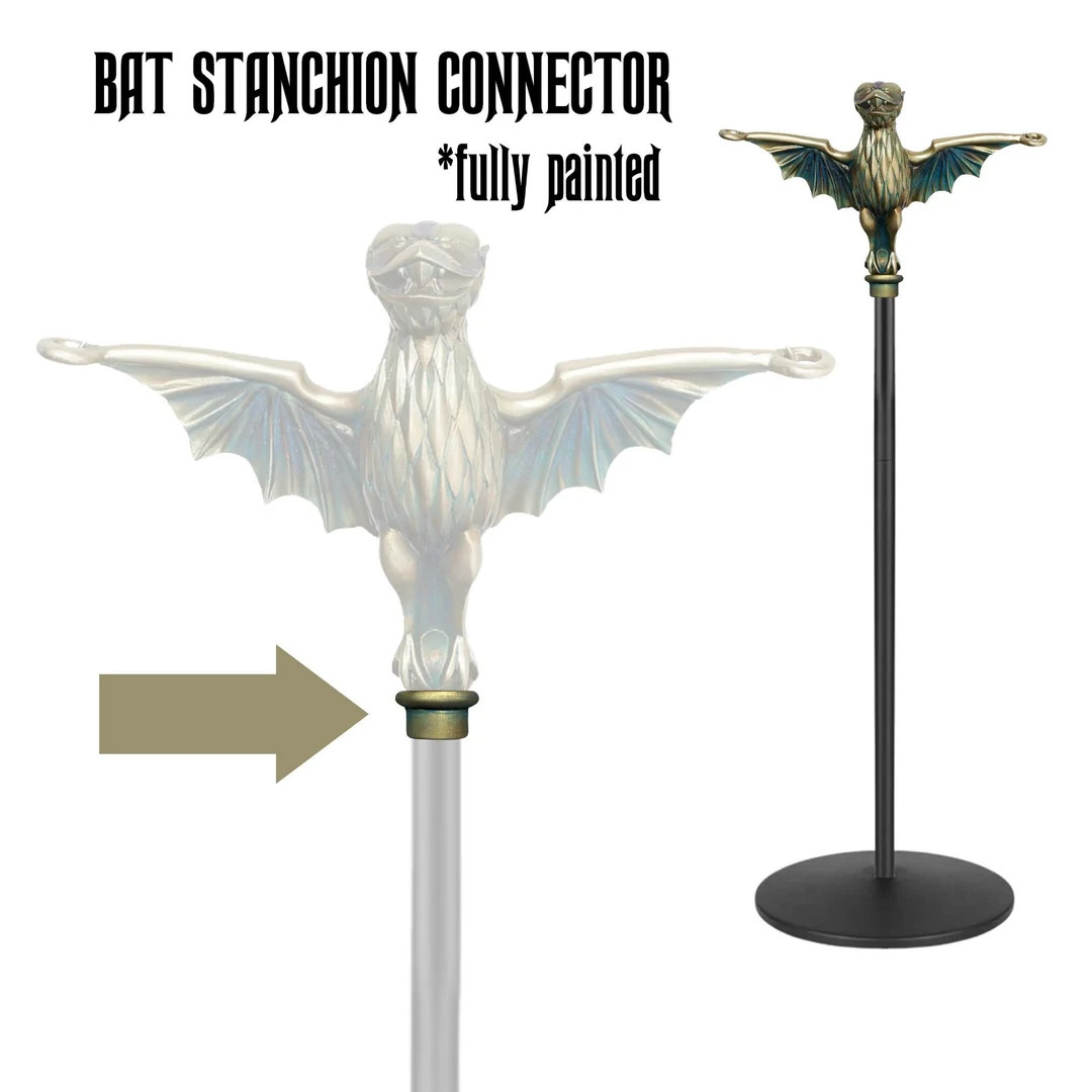 Haunted Mansion Bat Stanchion Connector Piece Painted - Etsy | Etsy (US)