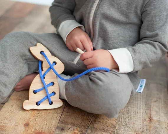 Easter Bunny  Lacing Toy  Easter Gift for Kids  Wooden Toys | Etsy | Etsy (US)