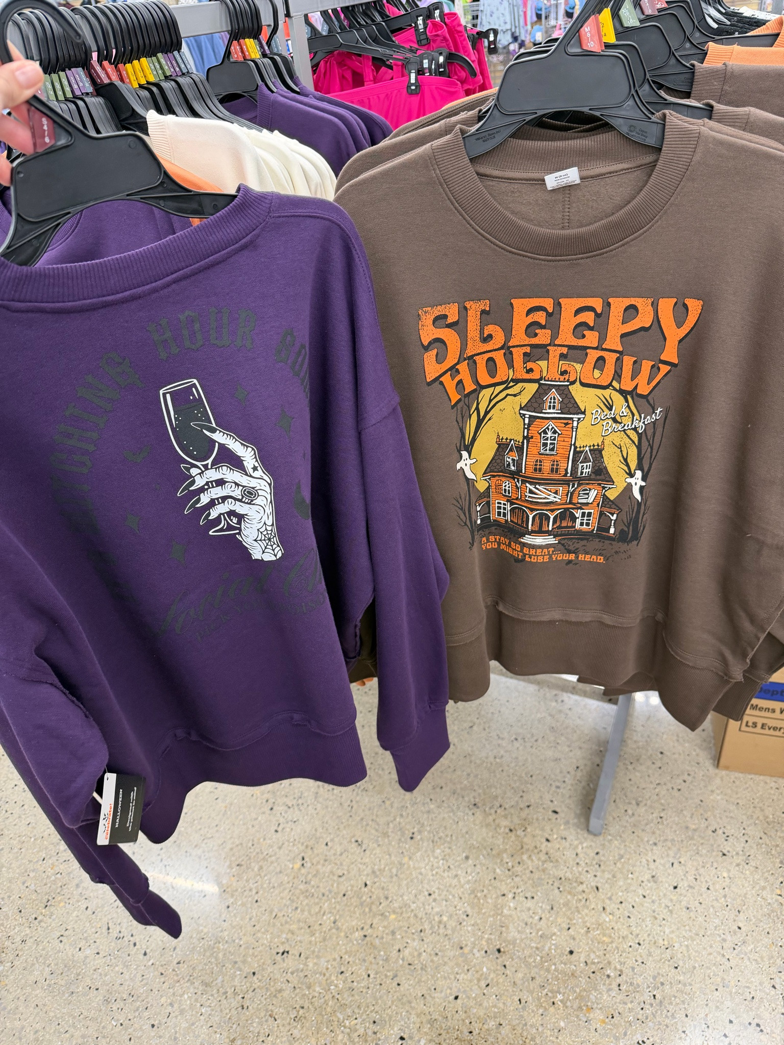 Walmart graphic Halloween sweatshirts