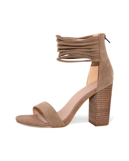 PREORDER - Blair Faux Suede Strappy Heeled Sandal | VICI Collection