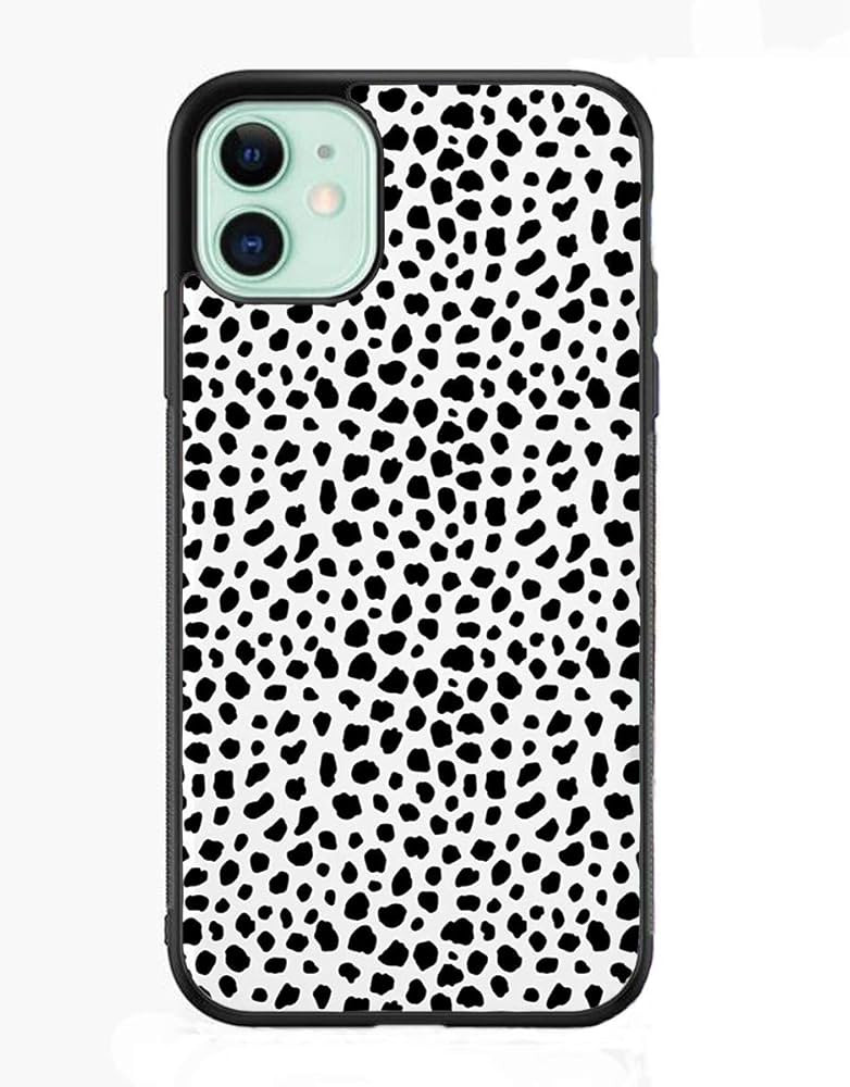 Black White Dalmatian Print Case Compatible with iPhone 11 Pro Max, Cute Cow Pattern Case,Custom ... | Amazon (US)