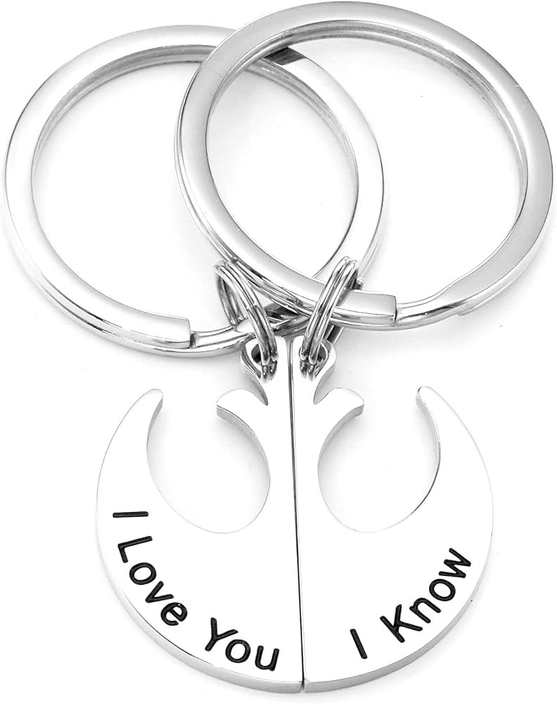Kivosliviz Star Wars Couple Keychain Starwars Valentines Gifts Star Wars Jewelry | Amazon (US)