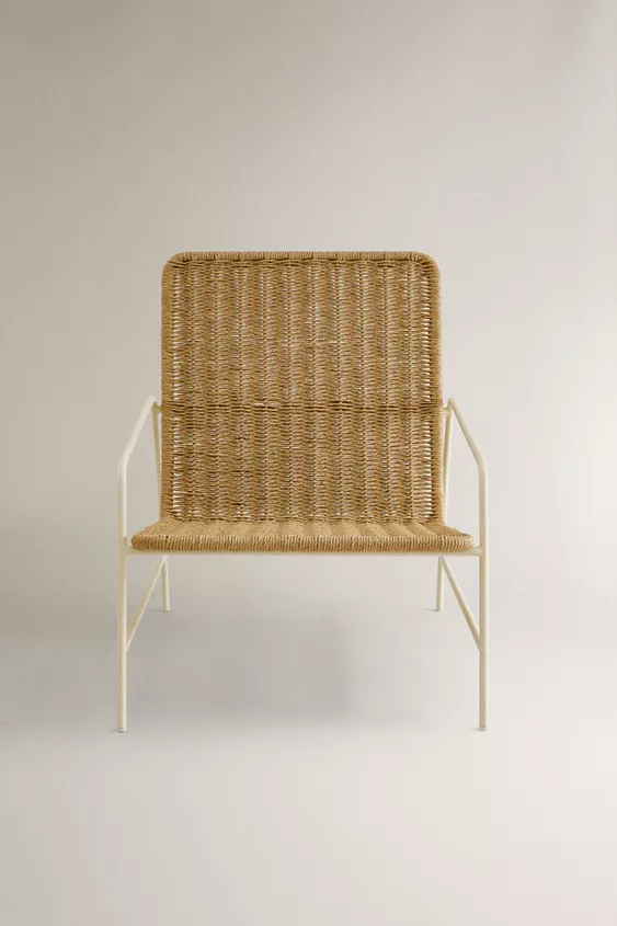 WOVEN OUTDOOR CHAIR WITH METAL FRAME | Zara US