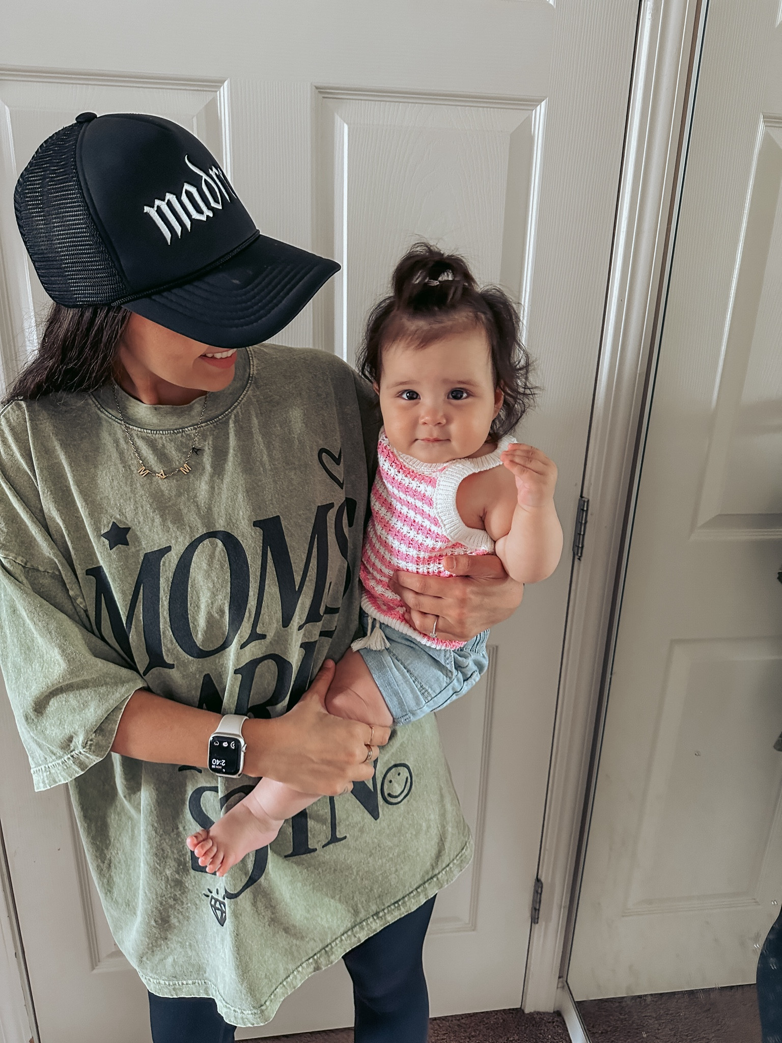 mama and me ootd. i don’t think her shorts are online but im linking the one i originally wanted to buy but couldn’t find in stock!! also can’t link my shirt but it’s slyfox threads! 

#LTKbaby #LTKfamily #LTKkids