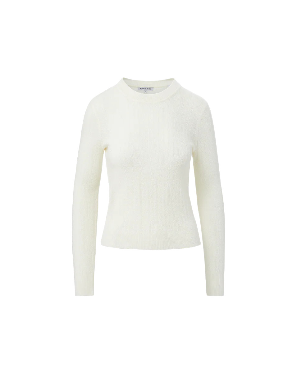 Cheval Merino-Wool Pullover in Ivory | Veronica Beard | Veronica Beard
