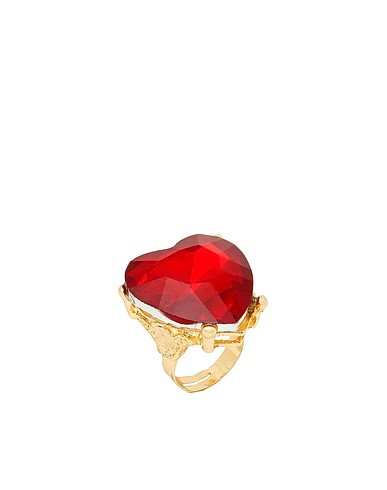 8 By YOOX HEART-SHAPED RING
 | Ring Rot Damen | YOOX | YOOX (DE)