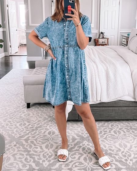 The absolute best denim dress ever! From Amazon 👏🏻 This is the color “Bay blue” runs tts wearing small.

Follow my shop @mrscasual on the @shop.LTK app to shop this post and get my exclusive app-only content!

#LTKstyletip #LTKfindsunder50 #LTKSeasonal