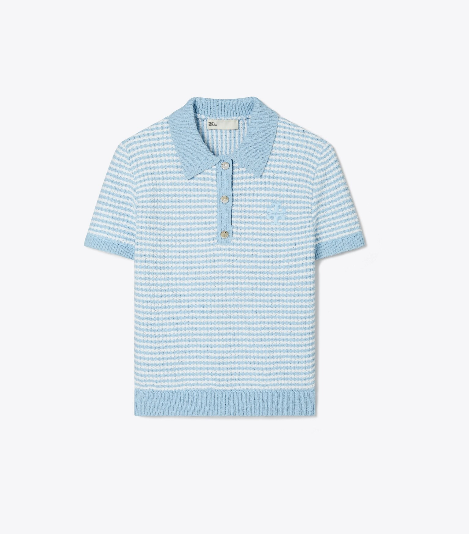 STRIPED STITCH COTTON POLO | Tory Burch (US)
