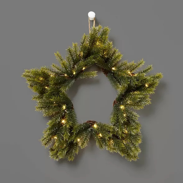 18in Prelit LED Dew Drop Star Artificial Wreath - Wondershop™ | Target