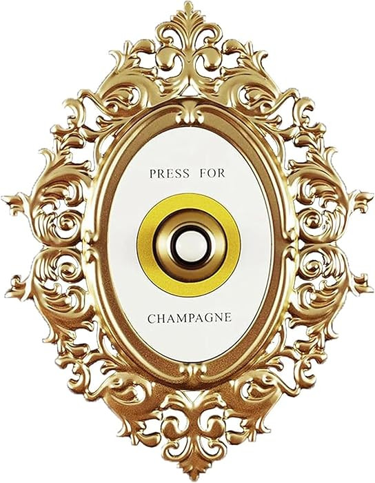 Press for Champagne Button, Mini Door Ring Bell, Champagne Themed Decor Wall Plaque Ornament Gift... | Amazon (US)