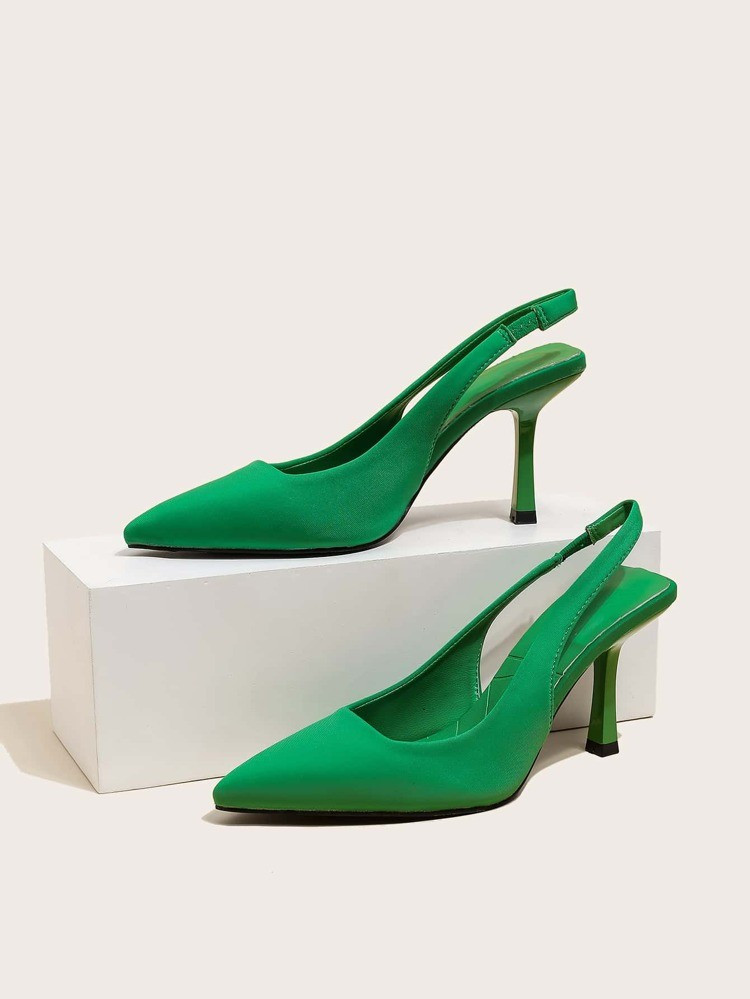 Minimalist Stiletto Heeled Slingback Pumps | SHEIN