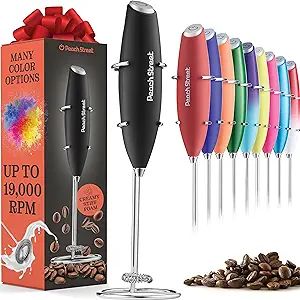 Powerful Handheld Milk Frother, Mini Milk Frother Wand, Battery Operated Stainless Steel Drink Mi... | Amazon (US)