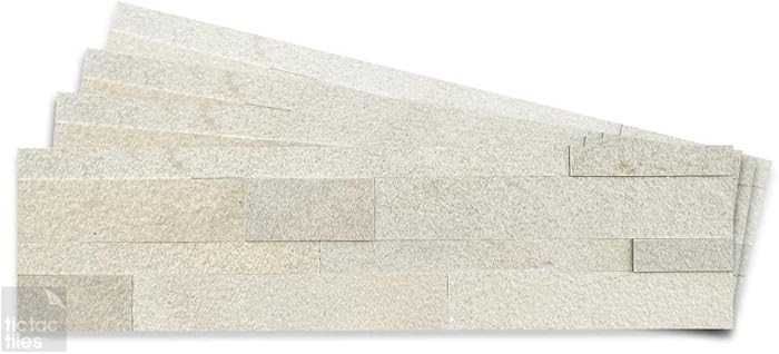 Tic Tac Tiles Peel and Stick Self Adhesive Removable Stick On Kitchen Backsplash Bathroom 3D Ston... | Amazon (US)