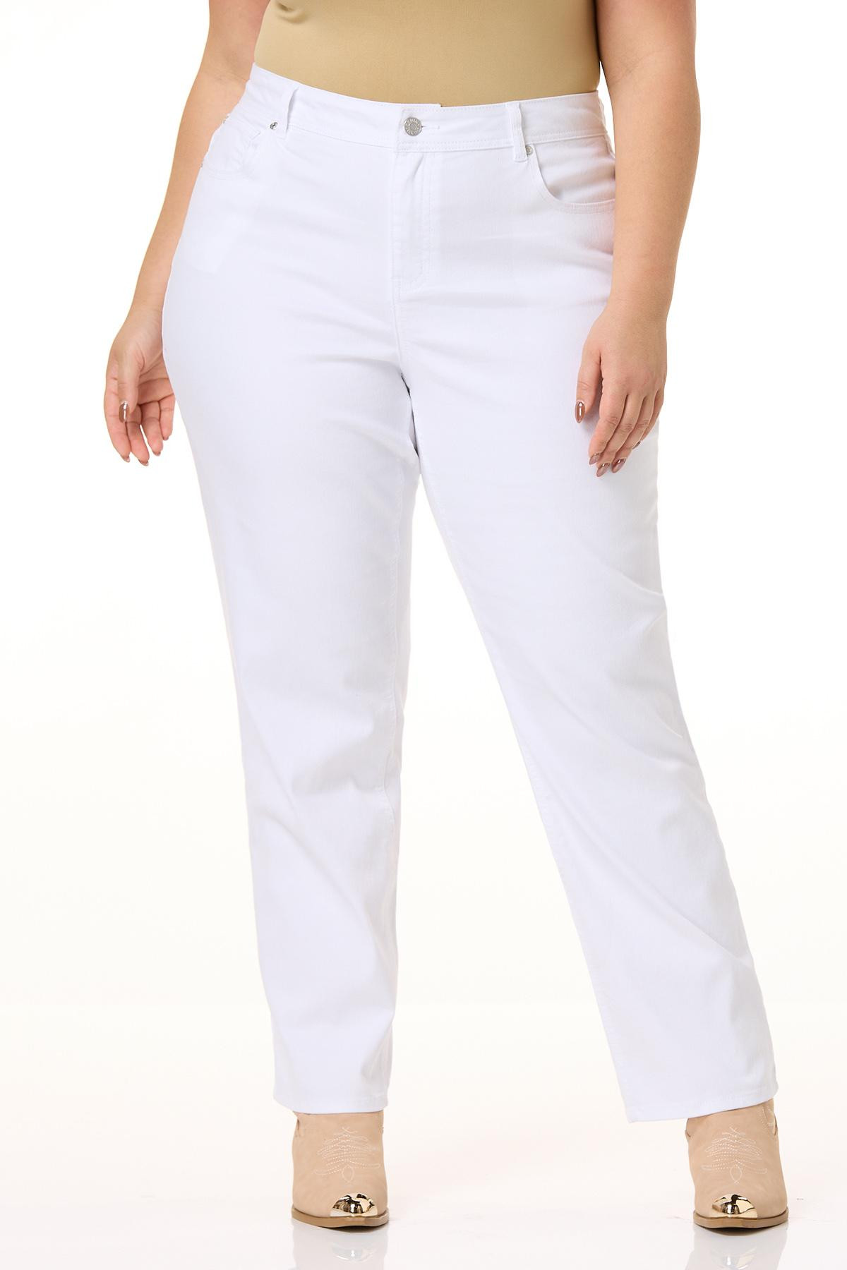 Classic Plus Size White Jeans | Cato Fashions