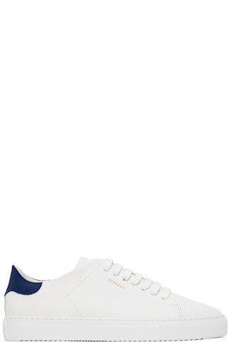 Axel Arigato - White & Navy Clean 90 Sneakers | SSENSE